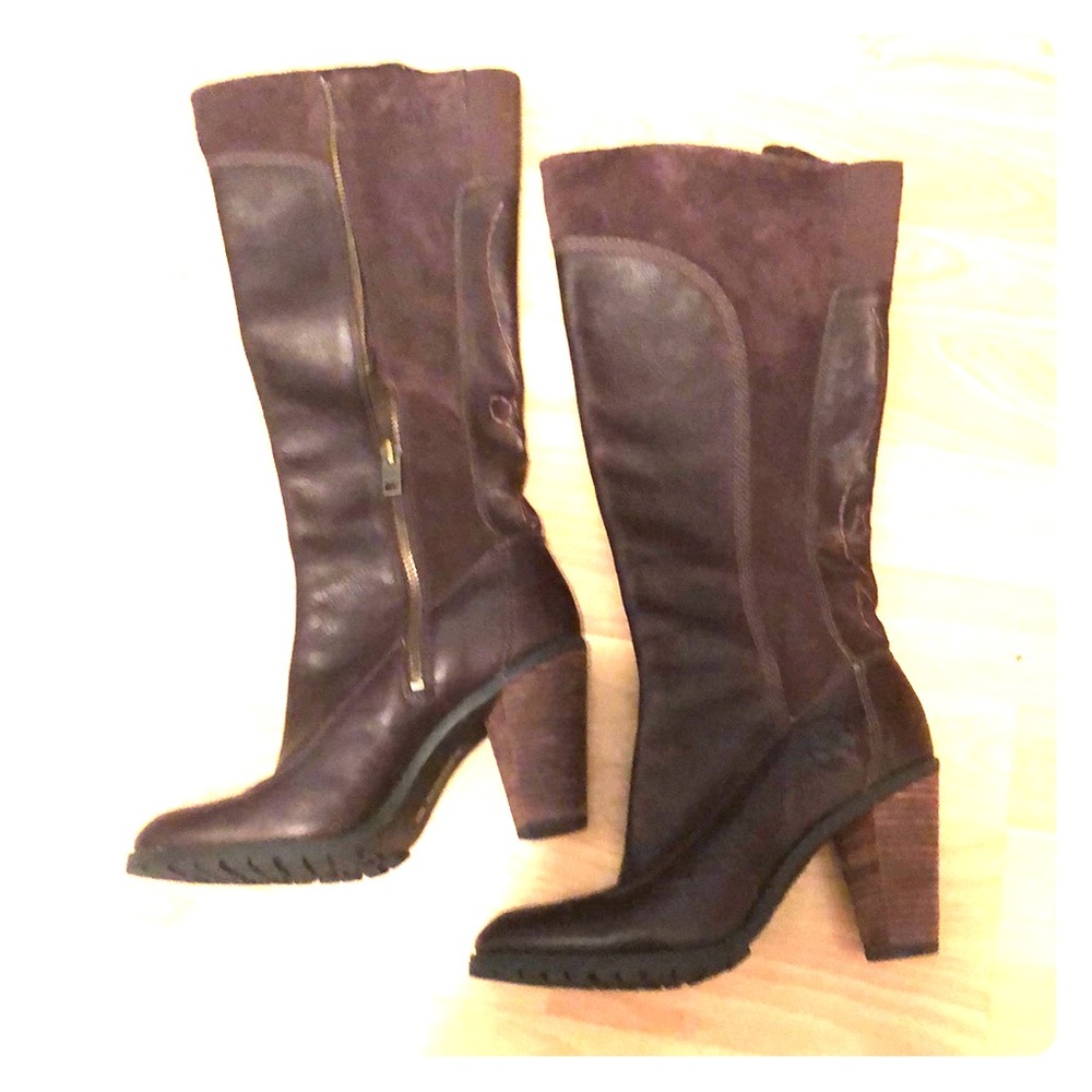 Timberland brown knee length boots